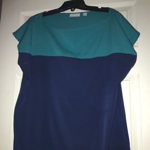 Two-tone blouse